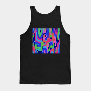 Abstract Print in Bold Modern Colors Tank Top